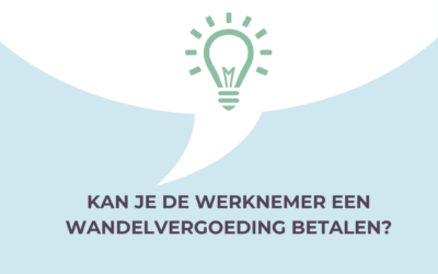 Kan een wandelvergoeding als onderdeel van ons Mobility Plan?