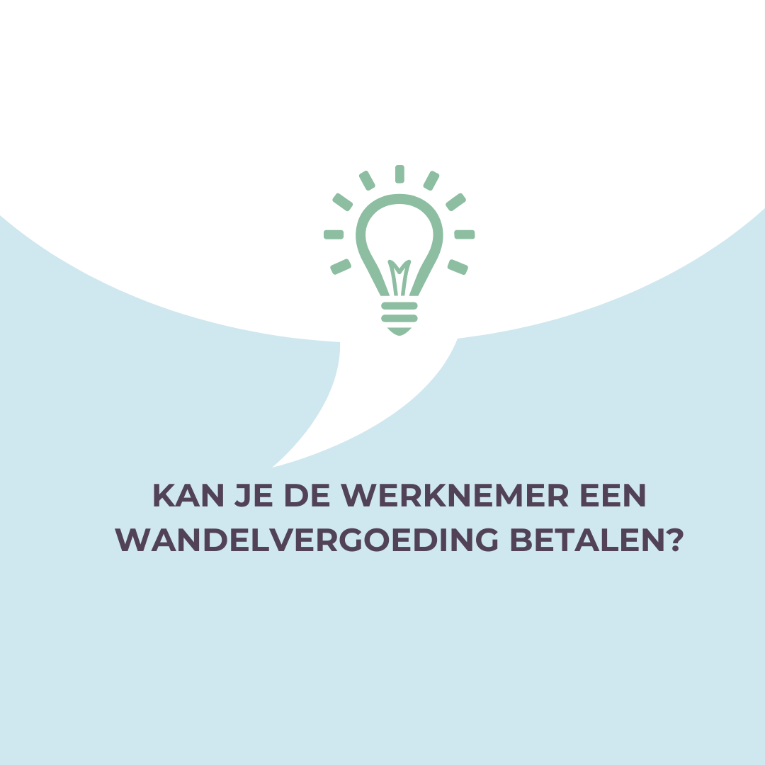 Kan een wandelvergoeding als onderdeel van ons Mobility Plan?