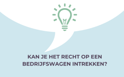 Kan je het recht op een bedrijfswagen intrekken?
