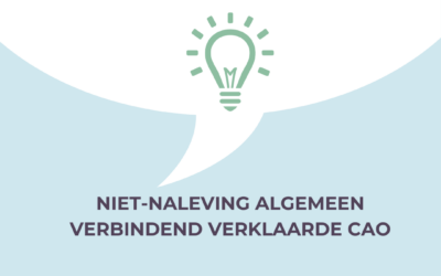Niet-naleving van een algemeen verbindend verklaarde cao